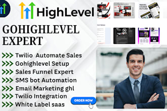 set up SMS follow up bots using gohighlevel and twilio to automate client sales