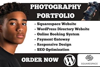 design wedding photography website portfolio event planning squarespace website