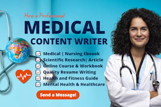 research and write medical ebook, neuroscience article, healthcare ebook writer