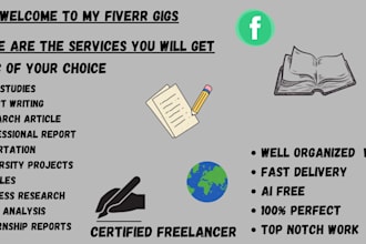 write article, business research, book analysis, case studies, internship report