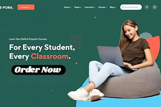 build lms education website elearning online course website tutoring website