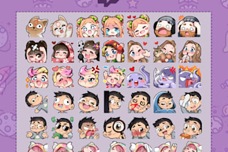 do emotes, twitch emotes, sub badges, chibi, animated emotes, twitch profile pic