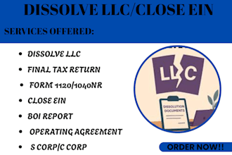 dissolve us llc, wyoming llc, close ein, s corp, annual report, llc amendment