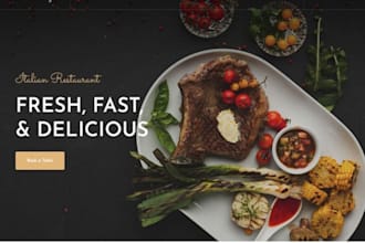 design food catering website, restaurant food website, bakery ordering website