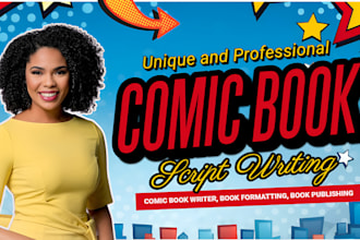 write comic book script, webtoon webcomic, anime script, manga script writing