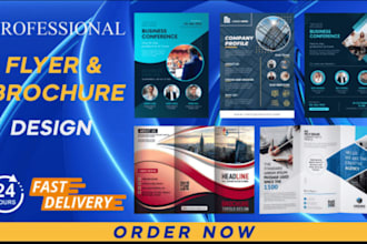 design professional flyer, poster, or brochures for business