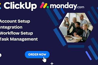 setup and automate your clickup monday CRM trello make com and notion workflow