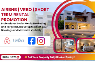 do airbnb vrbo shortterm rental social media marketing and promotion and listing