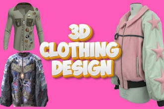 create 3d fashion design, garment visualization, cloth animation, apparel sewing