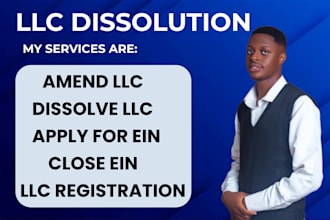 dissolve llc, register US llc, amend llc, close ein itin USA corporation