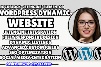 create a dynamic website with crocoblock jetengine and elementor