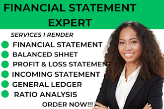 prepare financial statements, profit and loss, balance sheet, income statement