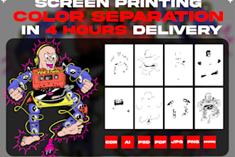 do color separation for screen printing with quick service