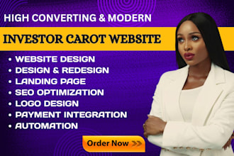 design real estate investor carrot website with SEO optimization