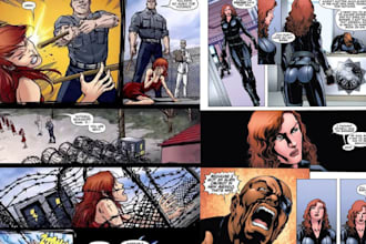 draw graphics novel storyboard comic book strip anime manga nsfw art superhero