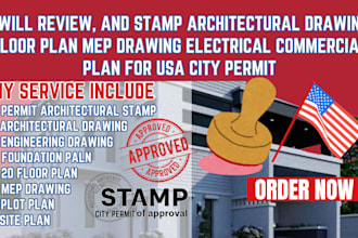 pe stamp mep drawings electrical autocad plumbing commercial floor plan for USA