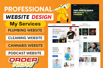 design responsive cannabis website cleaning website podcast plumbing website