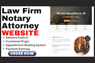 design responsive law firm notary website attorney lawyer legal website