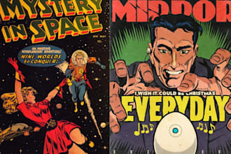 design retro vintage illustration retro comic cover comic illustration pop art