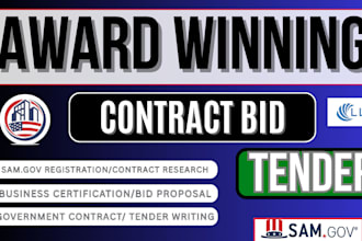 award winning grant bid proposal research response to rfp government contract