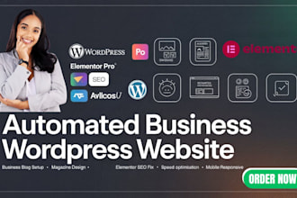 redesign business automated website wordpress magazine elementor pro fix seo