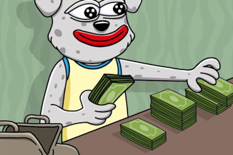 do 2d memecoin art design for you