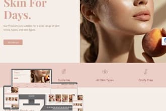 design shopify beauty spa website skin care website cosmetics brand website