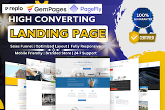 design shopify ecommerce website landing page with pagefly gempages replo shogun