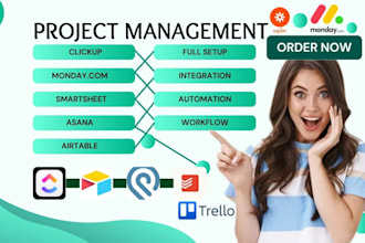 setup clickup monday asana wrike smartsheet airtable podio todoist trello zaiper