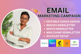 do account setup editable canva design beehiv brevo mailchimp newsletter