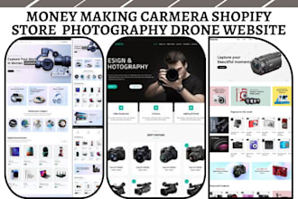 design camera shopify store cctv photography store photography drone website