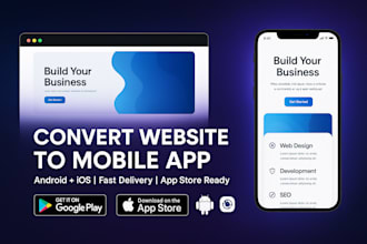 convert website to responsive android and ios mobile app