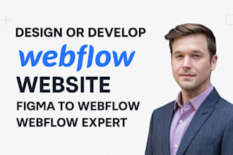 design or develop webflow landing page website design, figma to webflow with seo