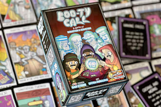 create custom card illustration, tcg art, card design, board game art box mockup