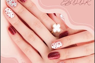 design a stylish nail care ebook with a custom cover