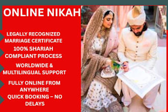 do valid online nikah, islamic nikah with witness, certificate