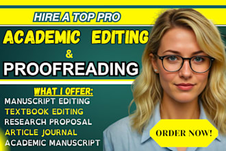edit manuscript academic textbook journal article format research proposal