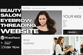 create beauty, spa, booking, salon website