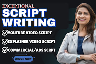 write engaging youtube video script, explainer video script, product demo script