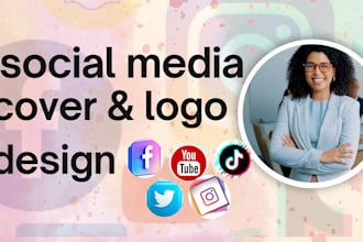 create facebook photo cover banner and logo design