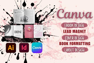 design canva ebooks, lead magnets, cover designs, and book formatting layouts
