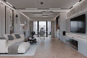 do interior design and rendering for apartment