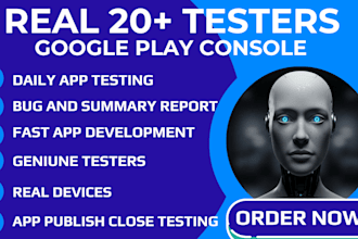 provide 12 testers or 20 testers for google play console closed testing