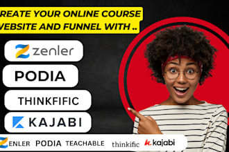 do kajabi sales page, website, checkout in teachable, thinkific and podia