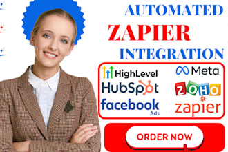 zapier integration facebook ads meta zap lead form gohighlevel hubspot crm zoho