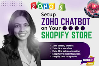 setup zoho chatbot automation to shopify website, zoho crm workflow automation
