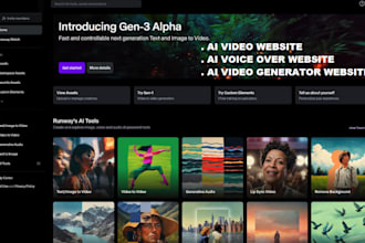 develop ai voice over website, ai video website and ai video generator website