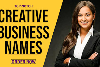 brainstorm a creative business name, brand name, company name and slogans
