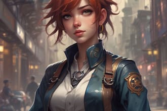 draw anime illustration, original character, or fan art