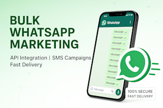 send bulk whatsapp messages via API for business marketing and SMS campaigns